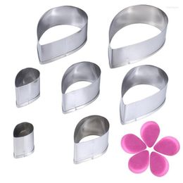 Baking Moulds 7Pcs/set Cookie Cutters DIY Pastry Fondant Stamping Mould Rose Petal Sugar Craft Biscuit Chocolate Cake Decorating Tools