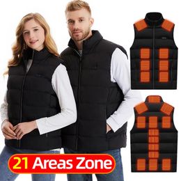 Mens Vests Winter Heated Vest Men USB Electric Self Heating Women Jacket Rechargeable Warming Clothing Hunting Ski 231116