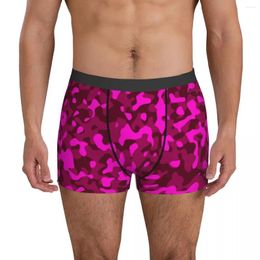 Underpants Pink Camouflage Underwear Colour Pouch Trenky Boxershorts Printing Shorts Briefs Stretch Men's Big Size