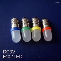High Quality DC3V E10 Light 3V Frosted Led Indicator Bulb Lamp 50pc/lot