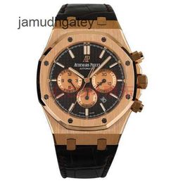 AP Swiss Luxury Watch Royal Oak Series 18k Rose Gold Palm Plate Chronograph Date Display Men's Automatic Mechanical Watch Men's 26331or.oo.d821cr.01