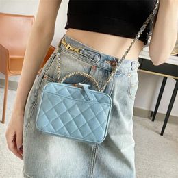 10A Mirror Quality Designer Small cosmetic 17.5cm woman shoulder handbag cowhide chain bag fashion crossbody bags designer bagss lady purse