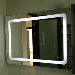 Mirrors Square Bathroom Glass Mirror Wall Smart Touch Antifog LED Toilet Mural With Moisture Proof Bath Vanity Customized