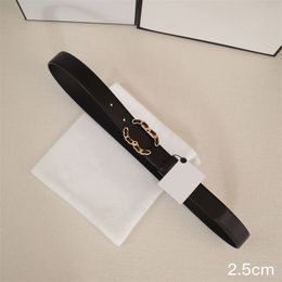 Designer Belt for Women Luxury Black Leather Belts Gold Smooth Buckle Width 2.5cm 3.0cm Waistband Fashion Accessories Men Lady Ceinture