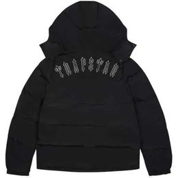 2023 Men's Parkas Trapstar London Down Parka Men Embroidery Jacket Winter Hip Hop Shiny Black Warm Outwear fashion essss