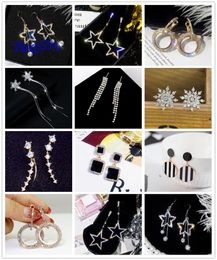 Dangle Earrings & Chandelier Style Bling Crystal Hollow Star Long Tassel Drop For Women Exquisite Rhinestone Fashion JewelryDangle