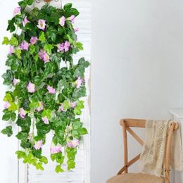 Decorative Flowers Artificial Plant Decorations Outdoor Wedding Garden Decor Simulated Morning Glory Hanging For Home Walls