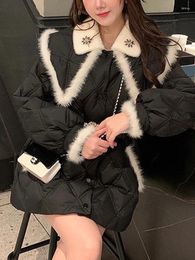 Women's Trench Coats Fotvotee Winter Coat Women Puffer Jacket Turn Down Collar Casual Elegant Lady Clothes Thicken Warm Parkas Streetwear