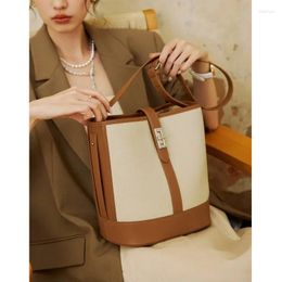 Evening Bags Leather Cowhide Bag Large Capacity Luxury And Advanced Design Bucket Hand Bill Of Lading Shoulder Wallet High Quality.