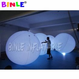 Christmas Decorations 2mDia pvc giant Inflatable led lighting Helium Balloon hanging or ground balls with colorful led lights for party decoration 231115