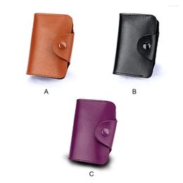 Storage Bags Unisex Vintage Leather Mens Card Holders S Case Mini Male Wallets Minimalist Button Hasp Purses