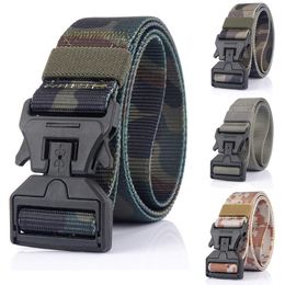 Waist Support 2023 Tactical Soft Belt Nylon Army Style Quick Release Combat Elastic Belts Hunting Camping Outdoor Sports Molle