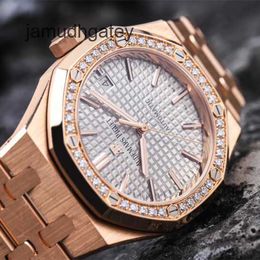 AP Swiss Luxury Watch Royal Oak Series 15451or Automatic Machinery Unisex 37mm Gauge 18k Rose Gold Diamond Set