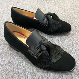 Designer Mens Formal Shoes Leopard Print Horsehair Dress Shoe Leather Pointed Toe Tassel Loafer Fashion Wedding Party Shoes Size 48 With Box NO497