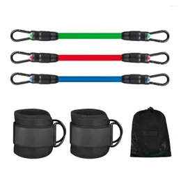 Resistance Bands 3Pcs Ankle Band Set Adjustable Fastener Tape Design Compact Portable Leg With Straps