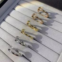 wrap rings size 6 nail ring 18K gold silver plated 3 colours luxury ring unisex 5 styles geometry rose gold twisted ring set gift 1