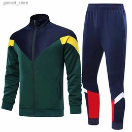 Men's TraCKsuits 2022 New Men Soccer Jerseys Set Survetement kit Soccer TraCKsuit winter Sports Suits Uniforms Jersey S-4XL Q231117