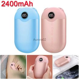 Space Heaters 2 in 1 Hand Warmers 2400mAh Power Bank Handy Warmer Heater Quick Heat Rechargeable 2Gear Temperature Digital Display Winter Gift YQ231116