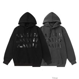 Sweatshirts Mens Womens Designer Hoodies Fashion Streetwear Margiela Style Mm6 Autumn Stripe Print High Street Loose Couple Hooded Sweater Trend