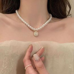 2024 designer Jewellery nature pearl circle necklace choker goth trend Jewellery luxury designer Jewellery for women necklaces iced out chain sister gift free2024