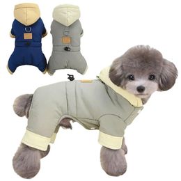 Dog Apparel Thicken Warm Jumpsuit Winter Dogs Clothes for Chihuahua Youkshire Coat Windproof Puppy Overalls Poodle Jacket Pet 231115