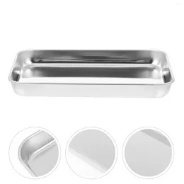 Dinnerware Sets Metal Butler Tray Stainless Steel Pan Deep Toaster Oven Sheet Portable Fruit Storage For Home Kitchen