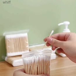 Cotton Swab 10-100pcs Cotton Swab Women Double Head Makeup Cotton Bud Tip Disposable Wood Stick Nose Ear Cleaning Eyelash Beauty Makeup ToolL231116