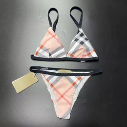 Women Cheque Bikini Contrast Colour Bikini Women Designer Beach Swimwear Bathing Suits Beab Swimsuits Designer Sexy Bikini Two-Piecs Swimsuit Fashion Swimwear 722