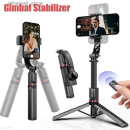 Stabilisers Roreta 2023 NEW Gimbal Stabiliser Selfie Stick Foldable Wireless Tripod with Bluetooth Shutter Aluminium Alloy for iphone Q231116