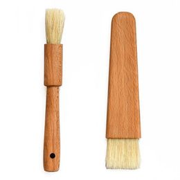 Beech Butter Honey Sauce Baking Brushes Wooden Bristle BBQ Brush Household Kitchen Cooking Tools