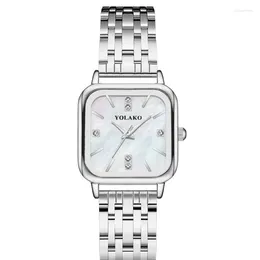 Wristwatches Quartz Watches For Women's Steel Band Small Square Dial Fashionable And Minimalist Temperament Casual Party