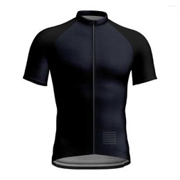 Men's T Shirts Men High Quality Short Sleeve Cycling Jersey Solid Zipper Bike Clothing