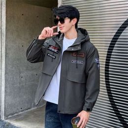 Bird Family Element 2023 Autumn New Hooded Jacket American Fashion Brand Casual Handsome Coat Men