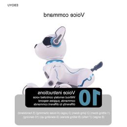 Freeshipping Smart Talking RC Robot Dog Walk & Dance Interactive Pet Puppy Robot Dog Remote Voice Control Intelligent Toy for Kids Xalso