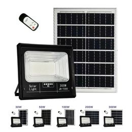 30W 50W 100W 200W 300W LED Solar Flood Lights Outdoor IP67 Waterproof with Remote Control Security Lighting Solar garden spot light