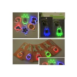 Dog Tag,Id Card Led Flashing Dog Tag Pet Name Id Paw Star Heart Round Bone Drop Delivery Home Garden Pet Supplies Dog Supplies Dhz0O