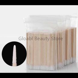 Cotton Swab Disposable Cotton Swab Ultra-small 100pcs Lint Free Micro Brushes Wood Cotton Medical Ear Care Eyelash Extension Glue RemovingL231116