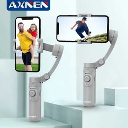 Stabilisers AXNEN HQ3 3-Axis Foldable Smartphone Handheld Gimbal Cellphone Video Record Vlog Stabiliser for iPhone 13 Samsung Q231116