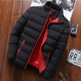 Men's Jackets Mens Winter Jackets Fashion Casual Windbreaker Stand Collar Thermal Coat Outwear Oversized Outdoor Camping Jacket Male Clothes 231116