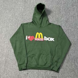 Sweatshirts Mens Womens Designer Hoodies Fashion Streetwear Cpfmxmcdonald's Surrounding Co Br ed Foam Print High Street Fashion Men's Women's Hooded Velvet Sweater