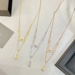 18k gold silver Diamond Arrow Love Luxury nnecklaces for women trendy Classic Crysatl Rhinestone Necklace for men Women Wedding Party Jewerlry Accessories gift