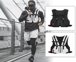 Function Tactical Vest Street Style Chest Bag Vest Outdoor Hip Hop Sports Fitness Men Reflective Top Cycling Fishing Vest Rig Phon1242597