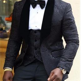 Men's Suits (Jacket Pants Vest) Latest Coat Pant Designs Shawl Lapel Groom Tuxedos Red/White/Black/Blue Men Wedding Man Blazer