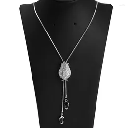 Pendant Necklaces MINHIN Luxury Long Chain Necklace Ladies Graceful Tulip & Women Stastement Delicate Gift