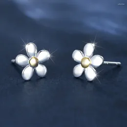 Stud Earrings Female Charm Cherry Flower For Women Silver Colour Minimalist Small Ear Studs Wedding Engagement Party Jewellery Gift