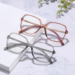 Sunglasses Frames Fashion Oversize Square Optics Glasses Frame For Women Vintage Retro Gradient Black Clear Big Eyeglasses Men Sun Female