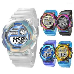 Wristwatches Digital Watch For Women Waterproof Causal Sports Watches Ladies Transparent Women's Wristwatch