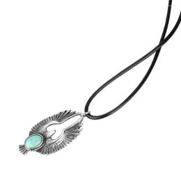 Pendant Necklaces Flying Eagle Hip Hop Charm Cool Jewelry Stylish Turquoise Necklace