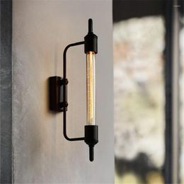 Wall Lamps Industrial Steam Pipe Light Sconces Retro Black Iron Loft Decor Interior Living Room Kitchen Lamp Home Lighting