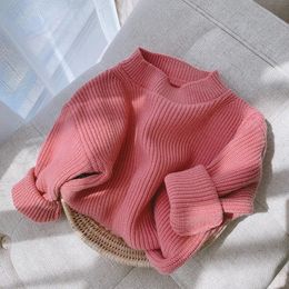 Pullover Melario Solid Color Baby Girls Soft Wool Knitted Sweater for Childrens Tops Clothes Kids Cashmere Sweaters 231115